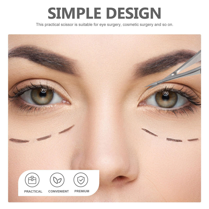 FOMIYES Microsurgical Scissors Unique Design Needle Holder Straight and Curved Flat Handles Suture Binding Pliers Micro Ophthalmic Surgical Instrument