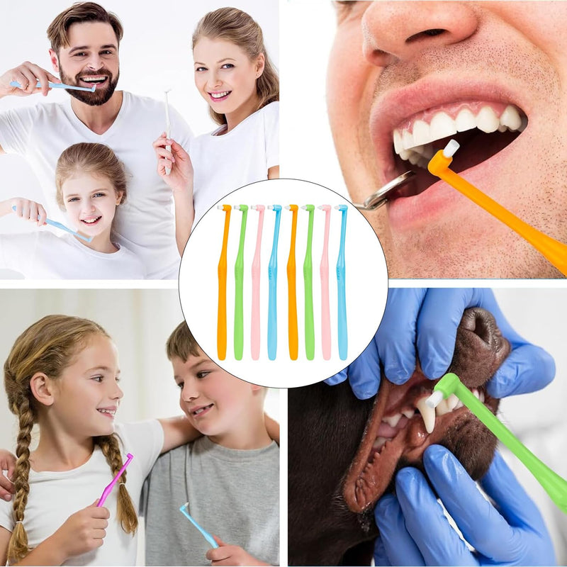 8 Pieces Interroom Toothbrush, Soft Single Toothbrush with Tuft, Slim Interspace Toothbrushes Interdental Brushes for Sensitive Gums, Deep Cleaning, for Teeth Cleaning