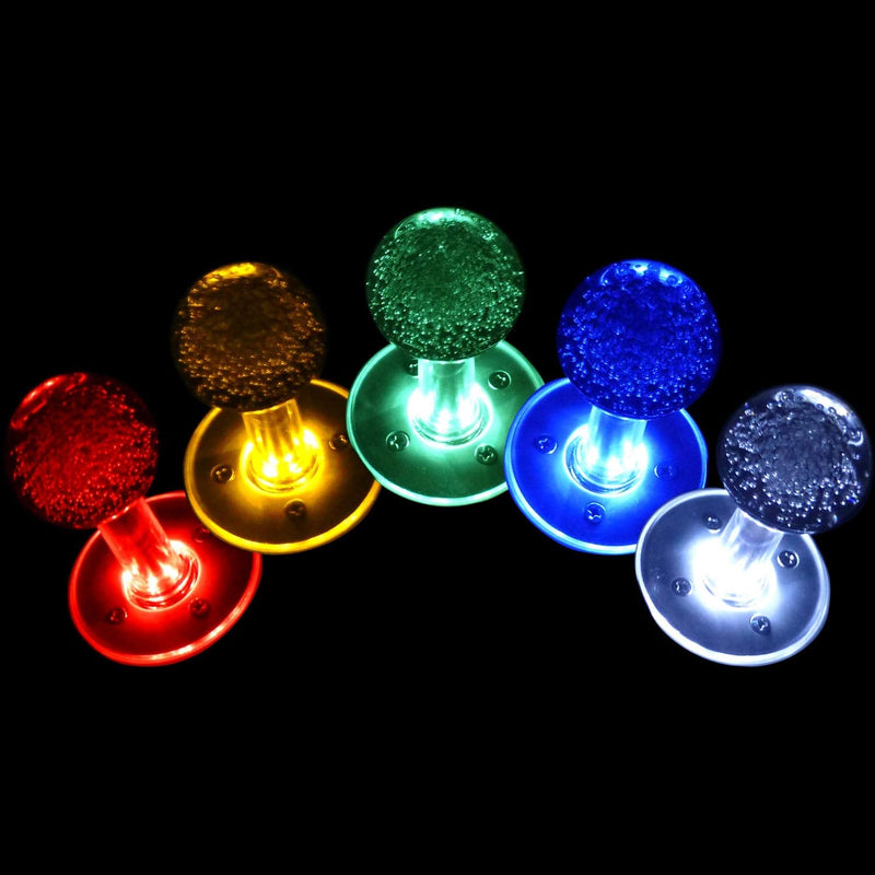 SJ@JX Arcade LED Joystick SANWA Style Fight Game Joystick LED Stick Retro Joy Circular Octagonal Limiter for Retro Pie Raspberry Pi MAME JAMMA White0