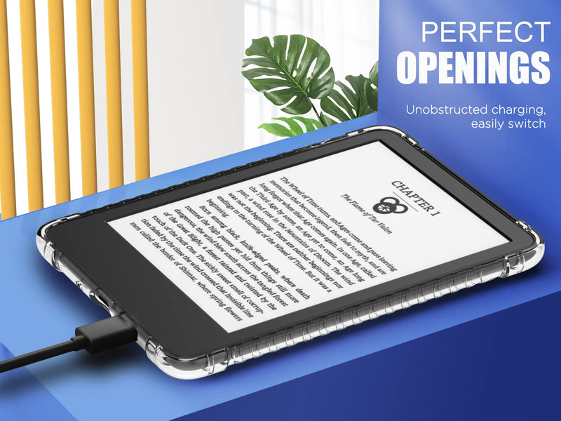 MoKo Case for 6" All-New Kindle (11th Generation-2022 Release), Ultra Clear Soft Flexible Transparent TPU Skin Bumper Back Cover Shell, Clear