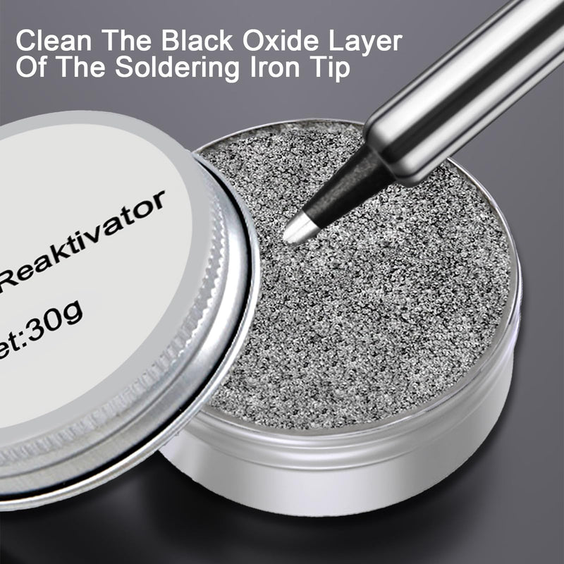 30 g Soldering Tip Cleaner, Soldering Tip Reactivator, Lead-Free Can, Gently Removes Strong Oxide Layers with Minimal Smoke Development