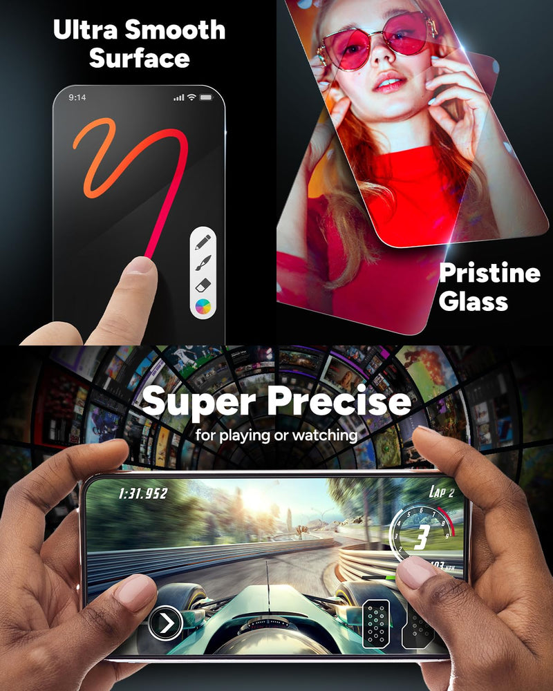 ZAGG Glass Elite 360 Google Pixel Watch 3 (41mm) Screen Protector - Integrated Bumper and Glass Screen Protection, 5X Stronger, Easy Installation, Recycled Materials Google Pixel 3 (41mm)