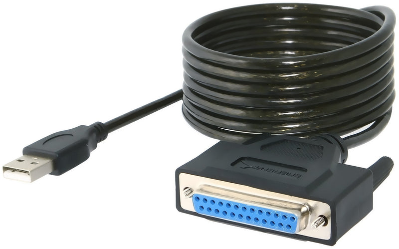 [AUSTRALIA] - Sabrent USB 2.0 to DB25 IEEE-1284 Parallel Printer Cable Adapter [THUMBSCREWS Connectors] (CB-DB25) DB25 Thumbscrews 