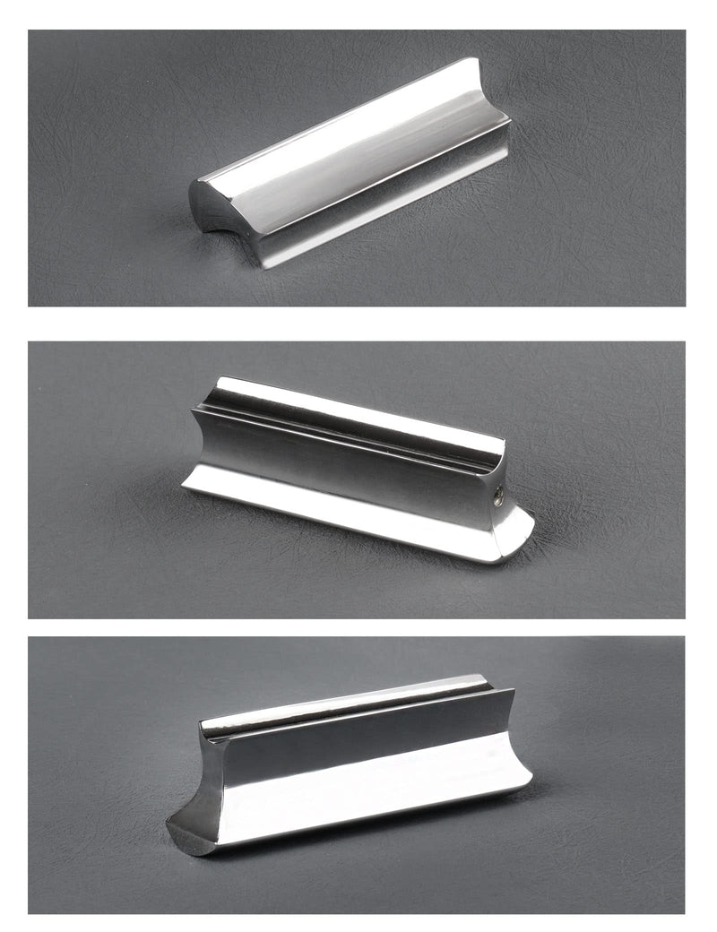 Mr.Power Guitar Slide Metal Steel Tone Bar for Dobro, Lap Steel Guitar, Hawaiian Guitar, Electric Guitar with Celluloid + Stainless Steel Metal Thumb & Finger Picks Plectrums + Bag arc-shaped silver