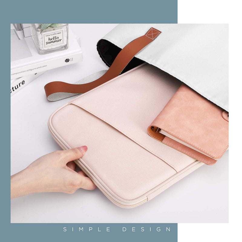TiMOVO 9-11" Tablet Sleeve for iPad 10.2 2021-2019, iPad 10th Generation 2022, iPad Air 5/4 10.9, iPad Pro 11 2022-2018, Galaxy Tab S9/S8/A8/A7 2023, Protective Case with Pocket, Pink 9-11 Inch