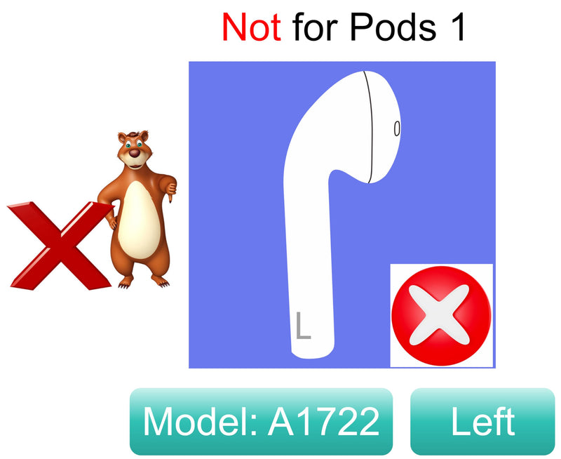 Meenova OEM A2031 One Left Earbuds Replacement for Pod (2nd Generation), Single Left Ear Side Only, Compatible with Original Air 2 A1938 Charging Case, Legit Used Pods 2 | Single Left Ear Side Only, Compatible with Original Air 2 A1938/A1602 Charging C...