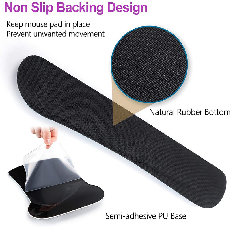 Keyboard Wrist Rest Pad and Ergonomic Mouse Pad Wrist Support Set Psalm 46:5 God is Within Her,She Will Not Fall Rose Gold Black for Gaming,Office,Comfortable and Pain Relief with Coaster Set Fd-wristrest-2-12