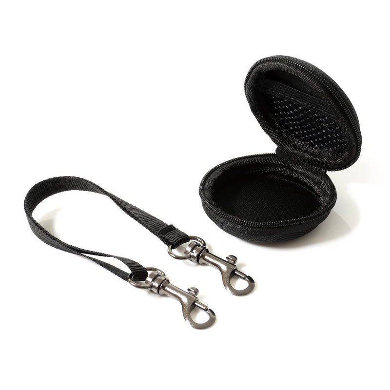 Conductor Baton Case - Black Holder with Carrying Strap - Adjustable Inserts - Complete with Small Accessory Storage Case