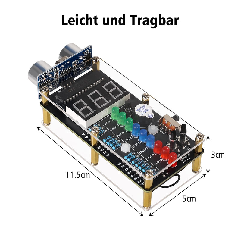 [AUSTRALIA] - Ultrasonic Rangefinder Soldering Kit, ElektoLoter HC-SR04 Distance Sensor DIY Electronic Kit with LED Indicators, STEM Soldering Learning for Home and School Education as well as Daily Use 