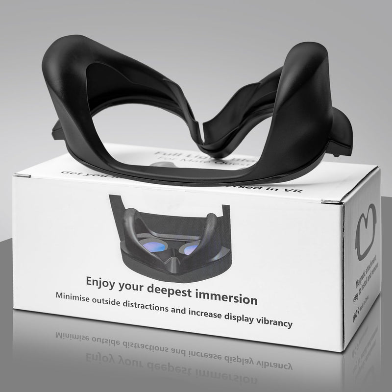 for Quest Pro Full Light Blocker,Silicone Facial Interface Magnetically attaches for VR Quest Pro Accessories