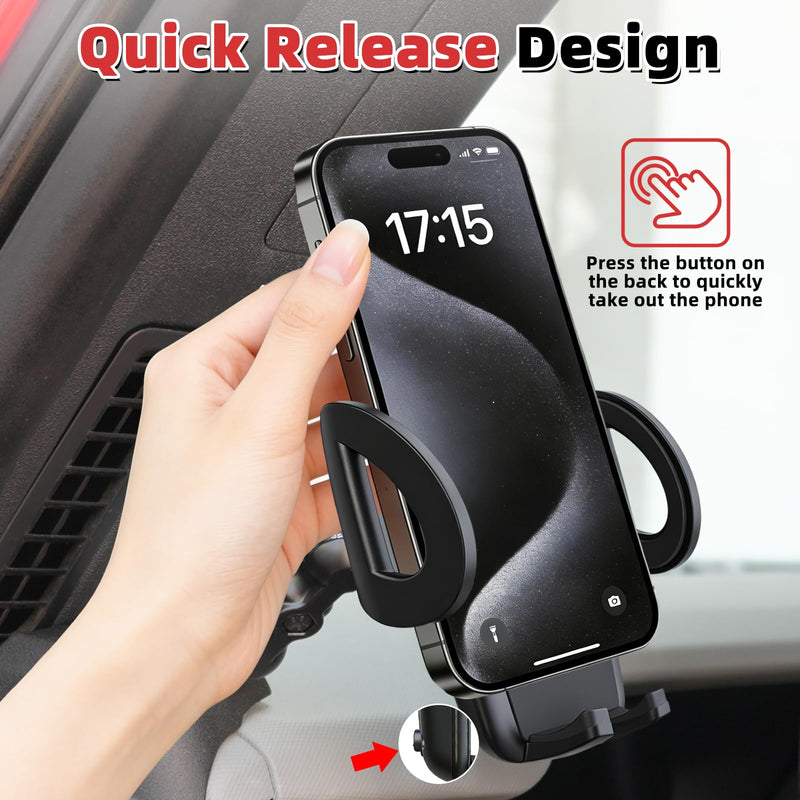 Phone Holder with Charging C Port for Ford Bronco 2021 2022 2023 2024 2025 2026, Easy One Touch Lock, Adjustable Angle 360° Phone Mount for Bronco Accessories (NOT fit for Sport) Clamp