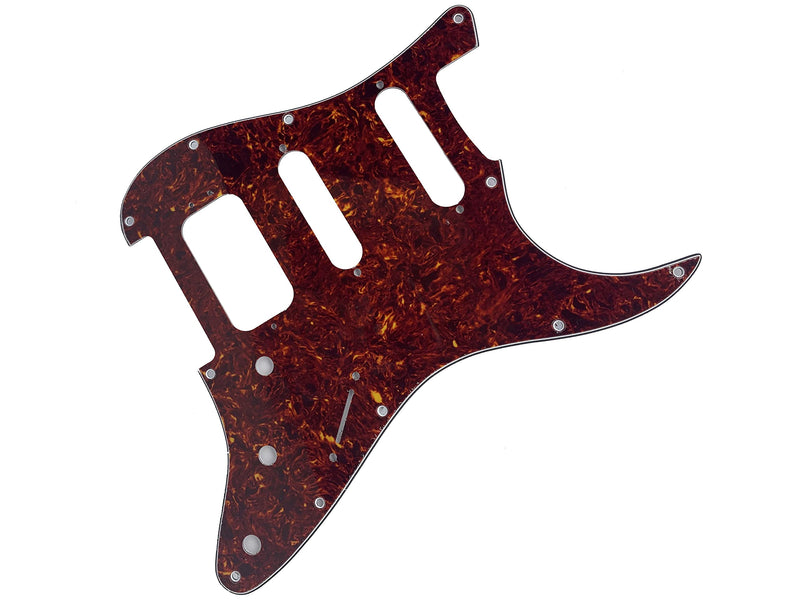 [AUSTRALIA] - Dopro 11-Hole Strat HSS Guitar Pickguard 3-Screw Humbucking Pickup Mount Fits American Fender Stratocaster Vintage Tortoise 