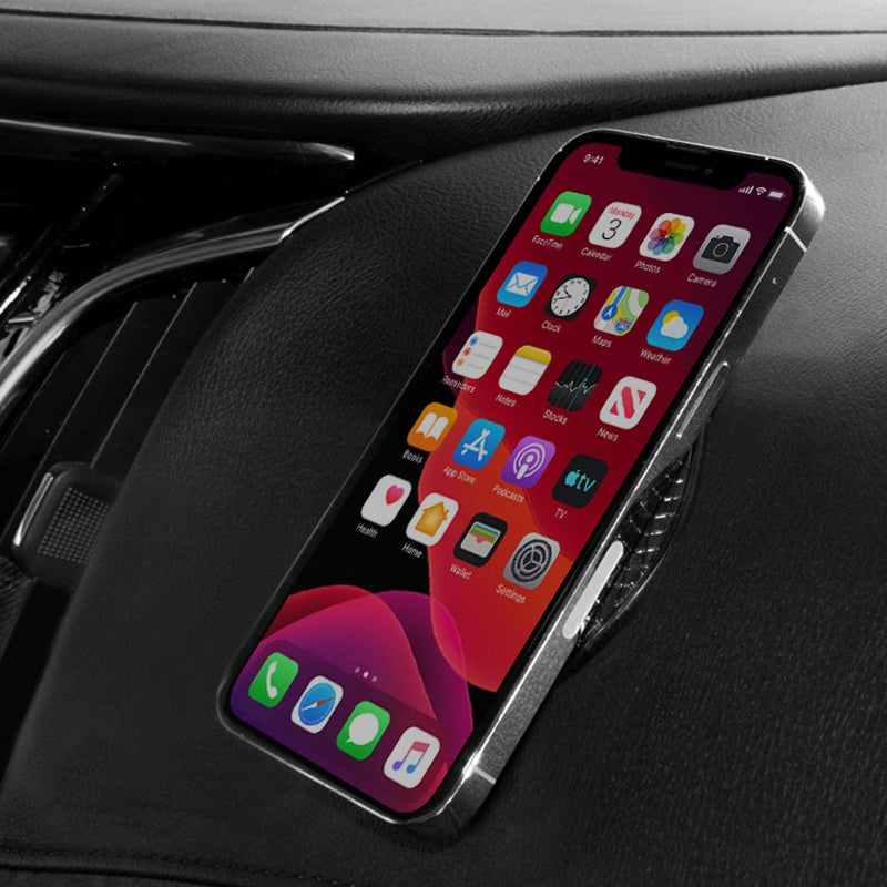 [AUSTRALIA] - Car Dashboard Sticky Non Slip Pad, Anti-Slip Sticky Gel Mat for Cell Phone, Radar Detector, Tablet, GPS, Keys or Sunglasses, Small Round 3.5” – Pack of 2 