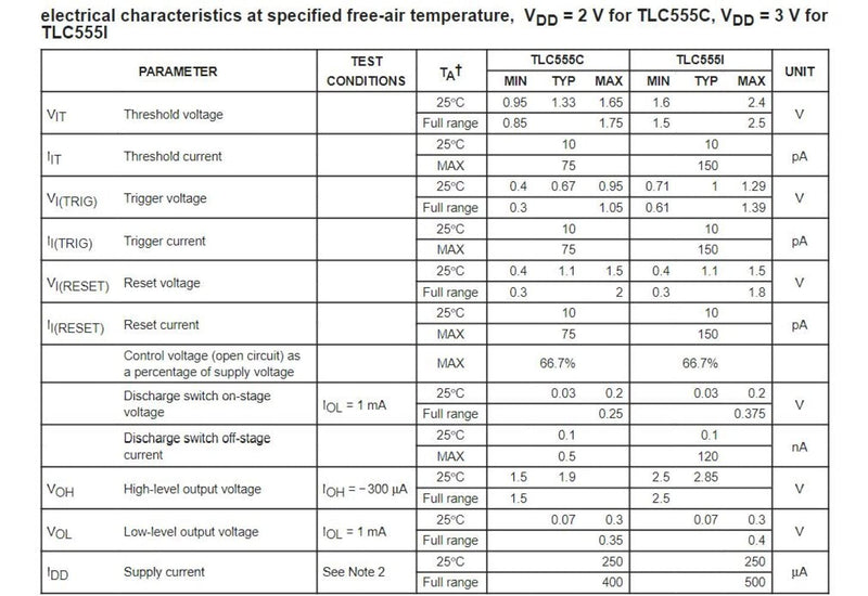 10pcs TLC555CP TLC555 TLC 555 TI Lin CMOS Timers IC Chip，DIP-8.