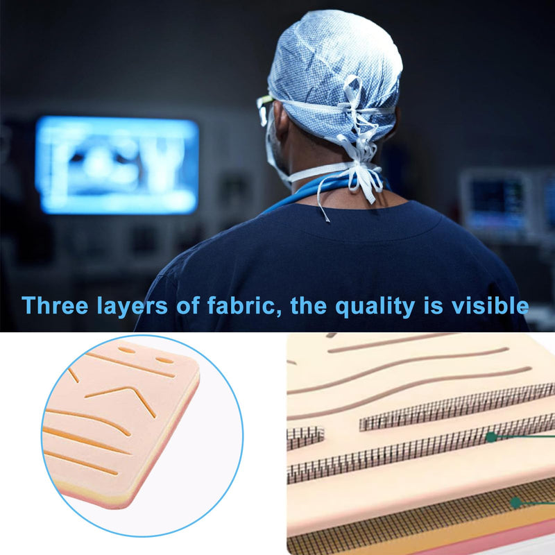 Surgical Suture Set: Suture Material Surgery, Suture Practice Kit, Silicone Sewing Pad with Tool Set, Wound Suture Exercise Set, Sewing Kit Medicine, Surgical Suture Set Wound Suture Exercise Set