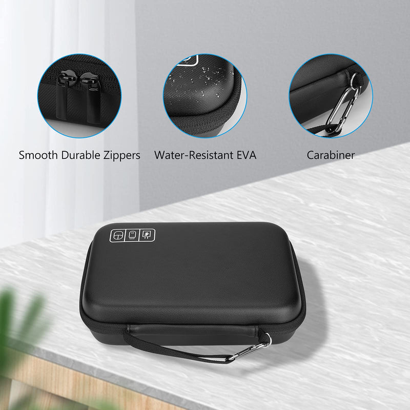 ProCase Portable Hard Drive Case Bundle with Travel Electronic Organizer