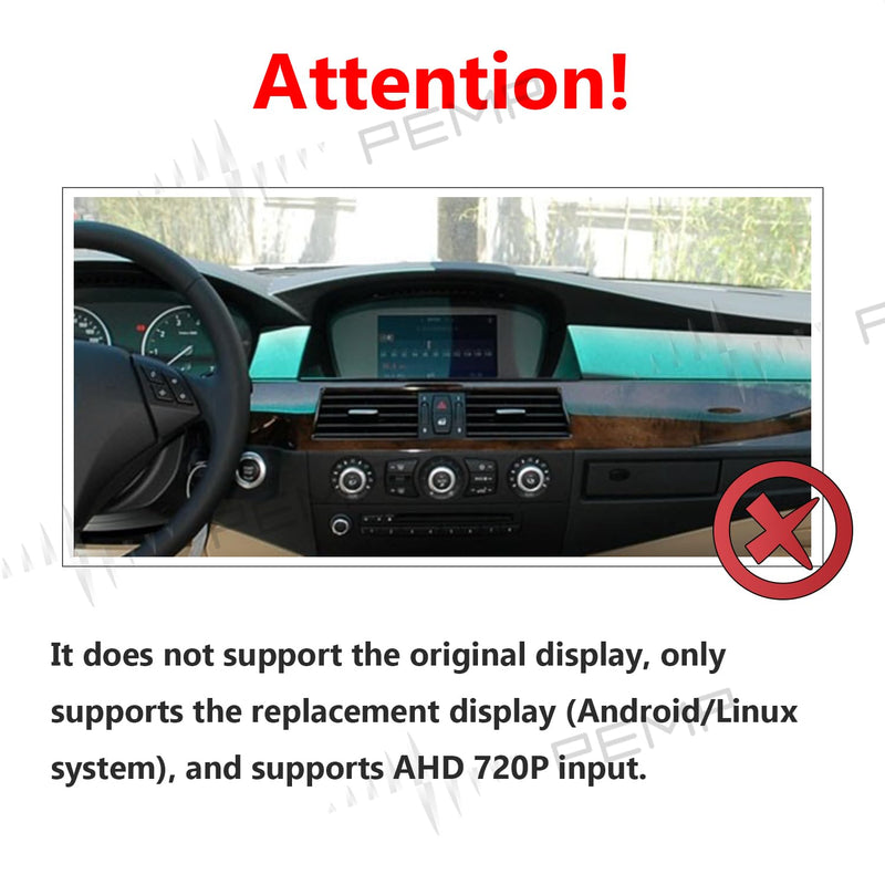 PEMP 720P AHD Parking Rear Camera 25FPS for BMW E60 E70 E90 E87 | clear parking rear view original fit no car damage E60 E90 E87 720P AHD