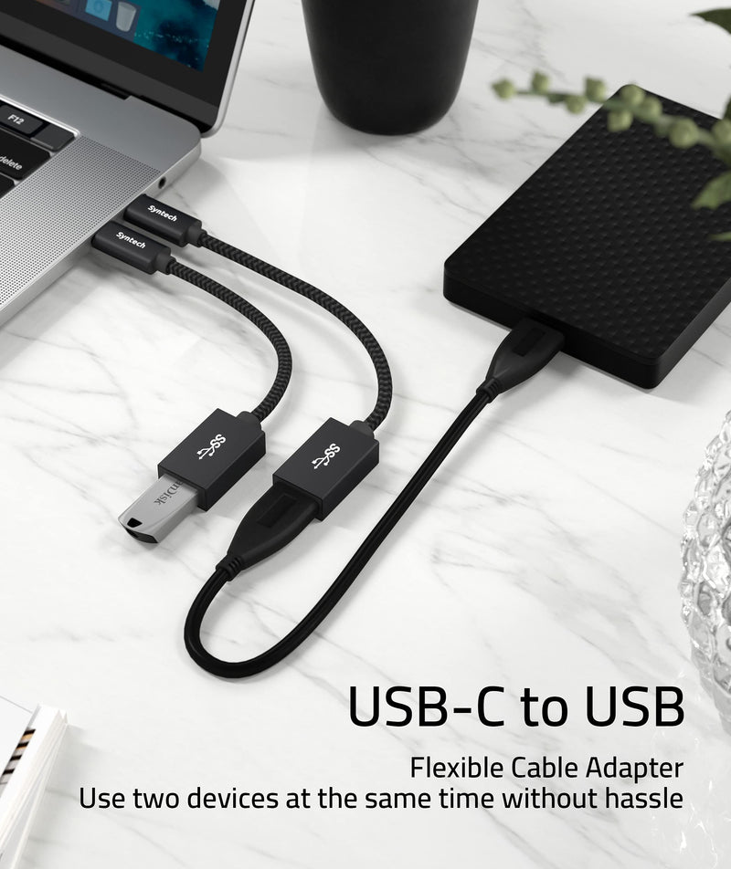USB C to USB Adapter, 2 Pack USB C to USB3 Adapter,USB Type C to USB,Thunderbolt 3 to USB Female Adapter OTG Cable Compatible with iPad Air 2020, MacBook Pro, Air and More Black
