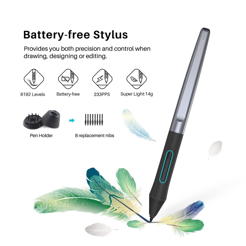 HUION Inspiroy H1060P Graphics Drawing Tablet and Palm Rejection Artist Glove