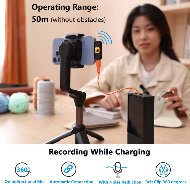 Wireless Lavalier Microphone for iPhone iPad Plug Play Lightning Microphones Mini Noise Cancellation Cordless Clip on Lapel Mic for Video Recording Interview Vlogging YouTube Live Streaming ME MIC-S2