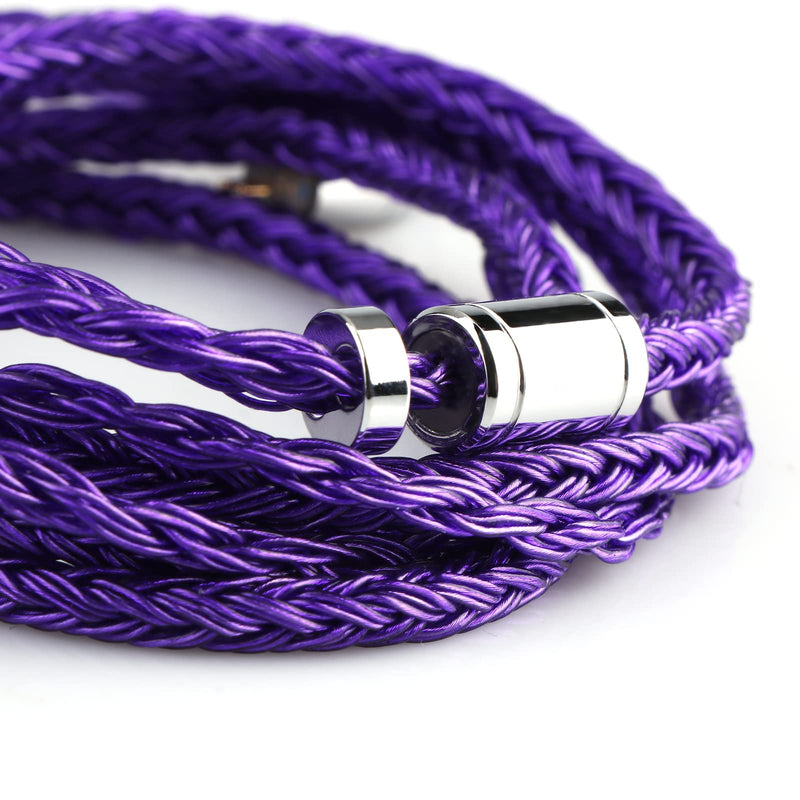 Linsoul KZ ZS10 Pro in Ear Earphones(Without Mic, Dark Black) +Tripowin Zonie 16 Core Cable(Recessed 2pin, 3.5mm, Violet)