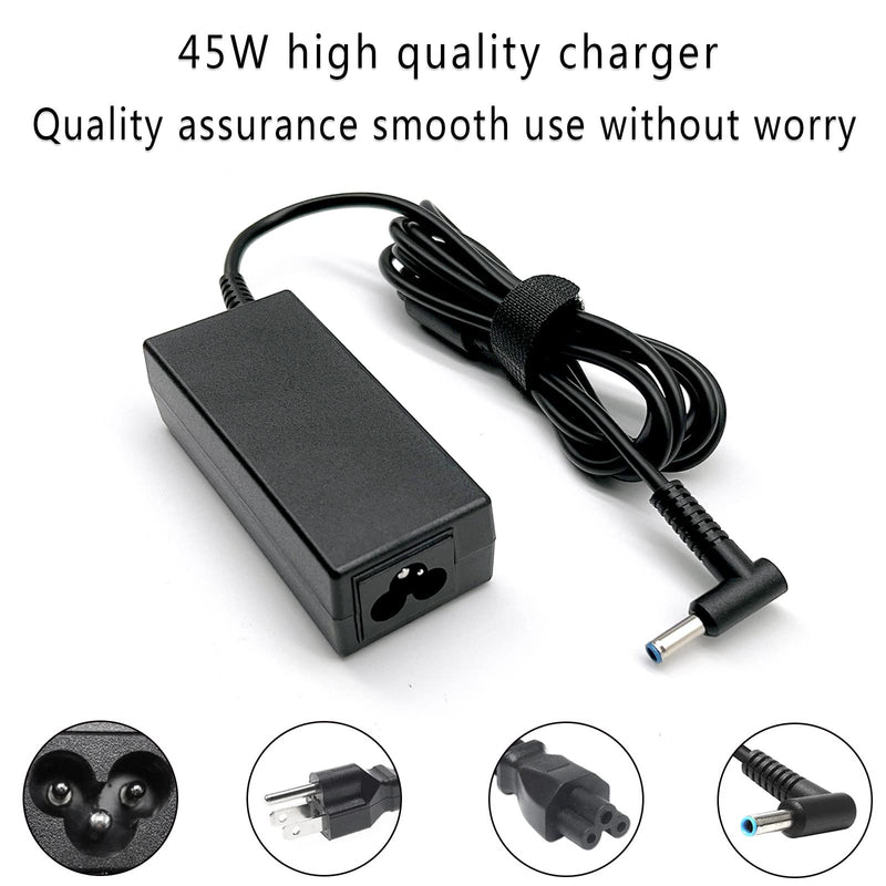 45W 19.5V 2.31A for HP Laptop Charger Blue Tip, HP Pavilion x360 11 13 15, Zbook 14u G4 G5 15u 15 G3, 15-f111dx 15-f211wm 15-f233wm 15-f278nr 15-r052nr 15-r132wm with Power Cord 45W hp laptop charger