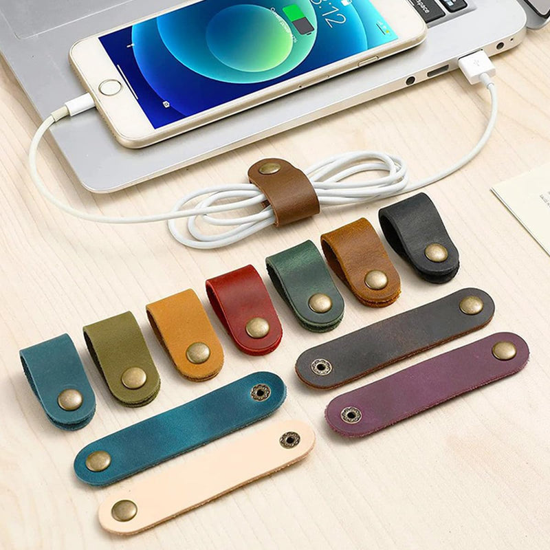 Multi colored cable ribbon, reusable snap on cable manager, suitable for headphone and travel cable management (multicolour,20) Multicolour 20