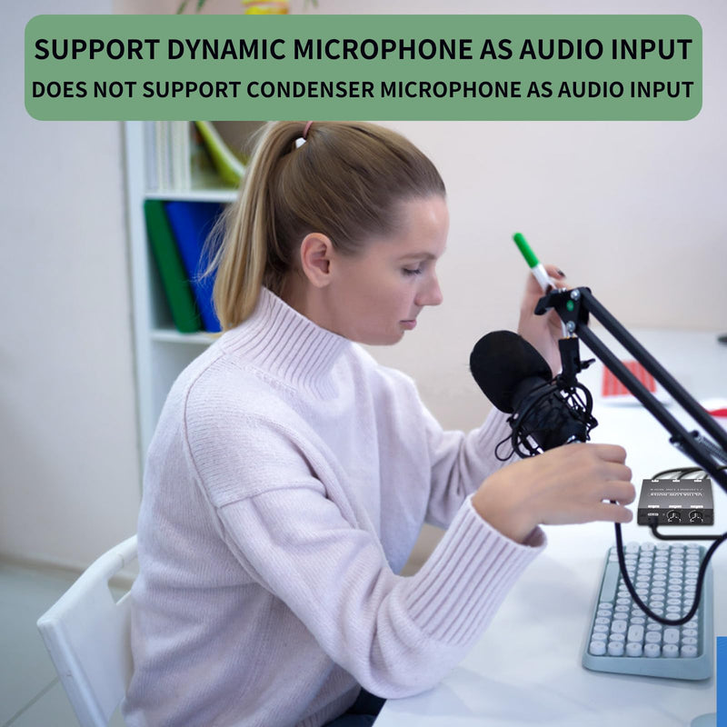 [AUSTRALIA] - Mini Audio Mixer Line Mixer, 2 Way Audio mixer 3.5mm mixer，DC 5V, Stereo Ultra, Low-Noise 2-Channel for Sub-Mixing, for music creation, live broadcast, As Guitars, Bass, Keyboards Mixer 