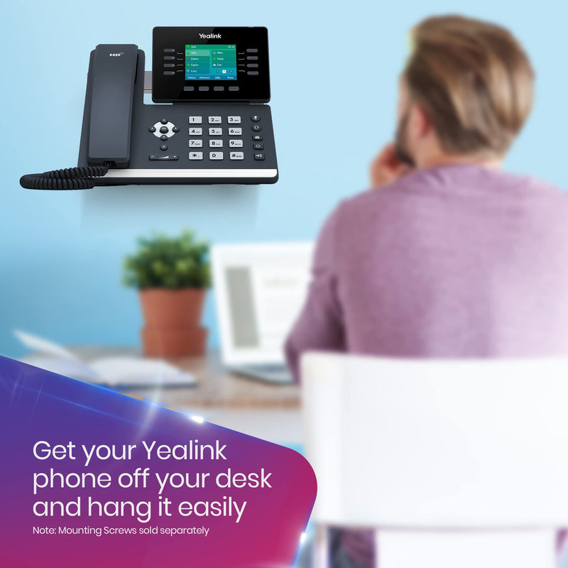 Yealink Wall Mount Bracket for Yealink T48 IP Phones Series - Compatible with Yealink SIP-T48S, T48G, T48U with Global Teck Microfiber Cloth Yealink Wall Mount Bracket for SIP-T48S