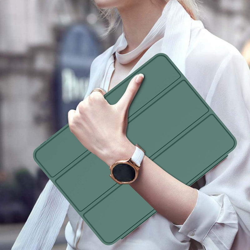 ZryXal iPad Air Case 5th Generation/4th Generation 2022/2020 10.9 Inch, Smart iPad Case[Support Touch ID and Auto Wake/Sleep] with Auto 2nd Gen Pencil Charging (New Midnight Green) New Midnight Green