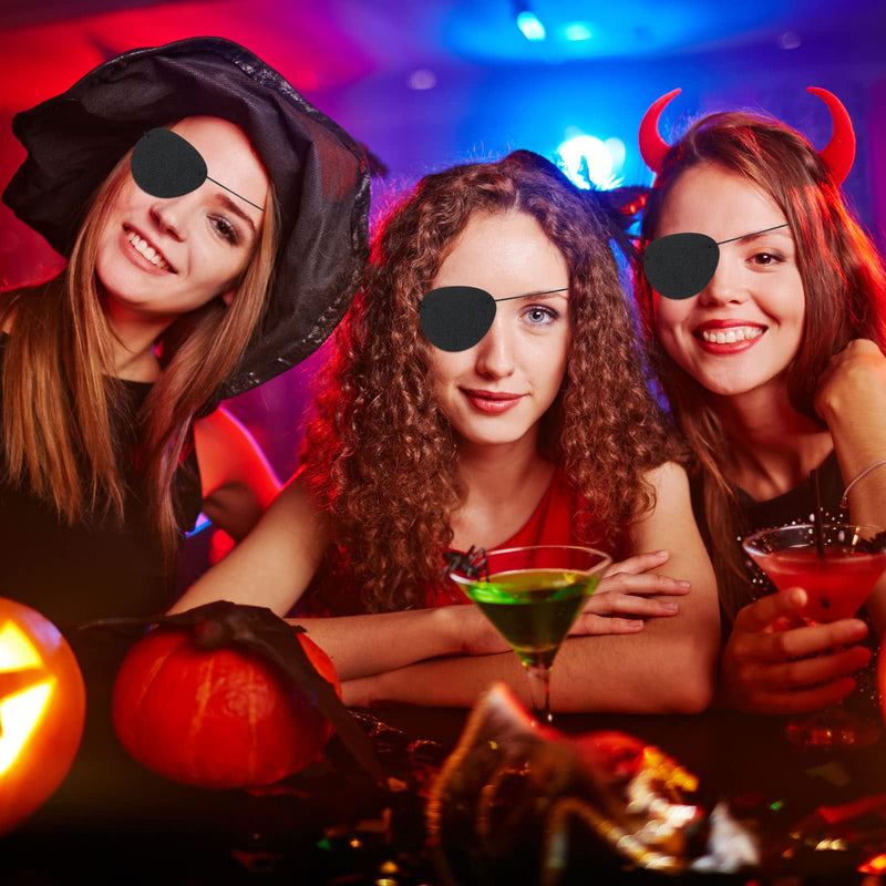 [AUSTRALIA] - 48 Pieces Pirate Eye Patches Pirate Eye Patches for Kids Black Felt Pirate Captain Patches Bulk Adults Pirate Eye Patches for Pirate Theme Role Playing Theme Party for Kids Adults 