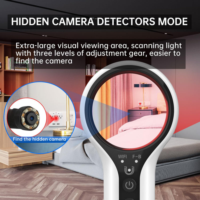 Hidden Camera Detectors Detector - Anti Spy Cameras Bug RF GPS Tracker Detector Magnet Detection Vibration Detection Sound Vibration Light 3 Kinds of Prompts for Car Indoor Outdoor Hotel K3 Pro+