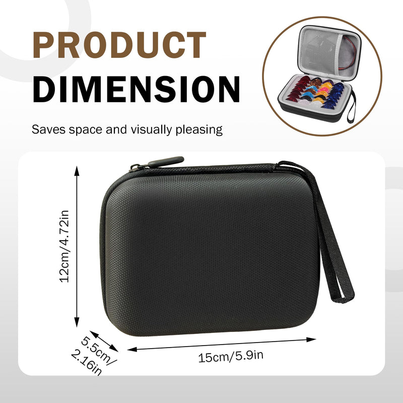 Guitar Pick Pouch Holder with Carabiner Wrist Strap Multi Functional Accessories Organizer for Picks Capos Strings,Included:tuning peg, tuning peg case, guitar strap, made of EVA material