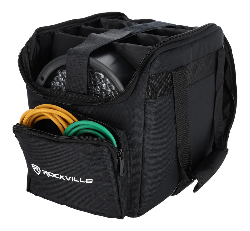 Rockville RLB25 Lighting Bag for (4) Par Lights SlimPAR 64 or RGBA + Controller