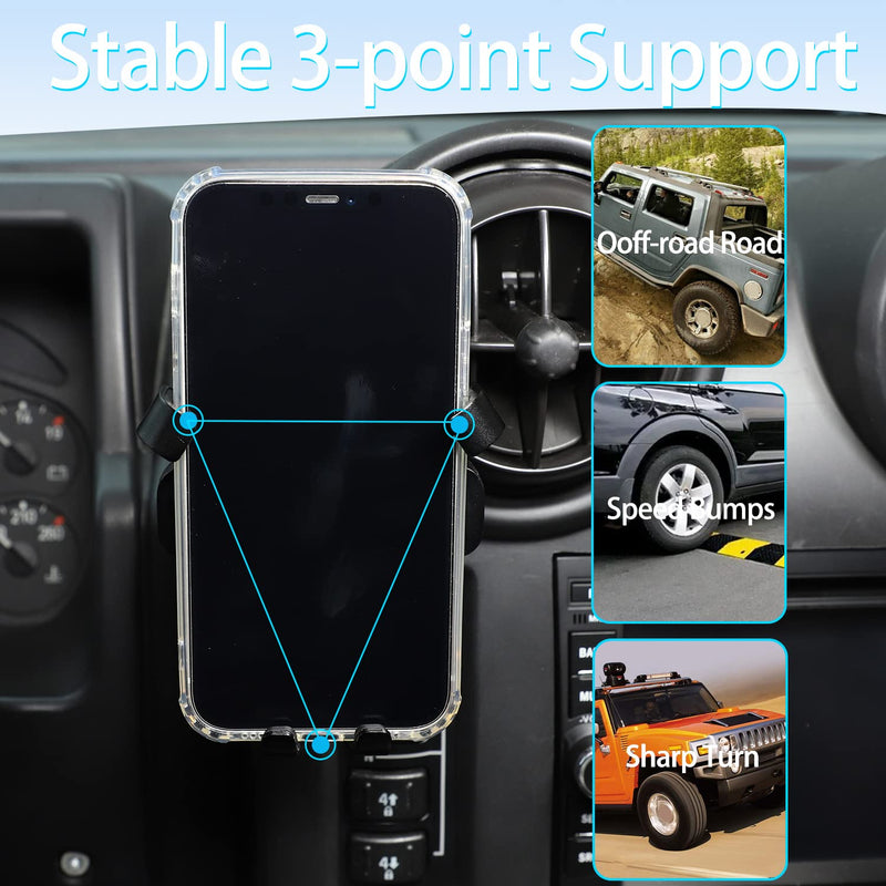 Lcojicep Car Phone Holder Compatible with Hummer H2 2003-2007 Car Phone Mount Accessories, for All Mobile Phones (Style B) Style B