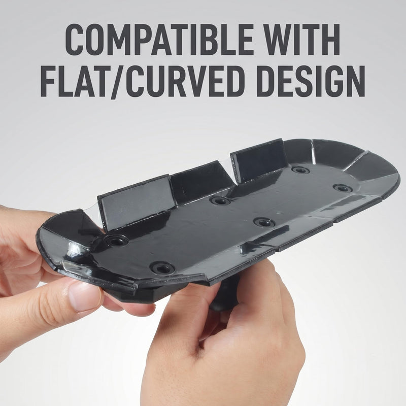 Adhesive Track Mount Base with Three 1-Inch B Size Ball Joints, Flexible Multi-Surface Mounting Plate for Kayaks, Vehicles Compatible with RAM Mounts B Size Double Socket Arm