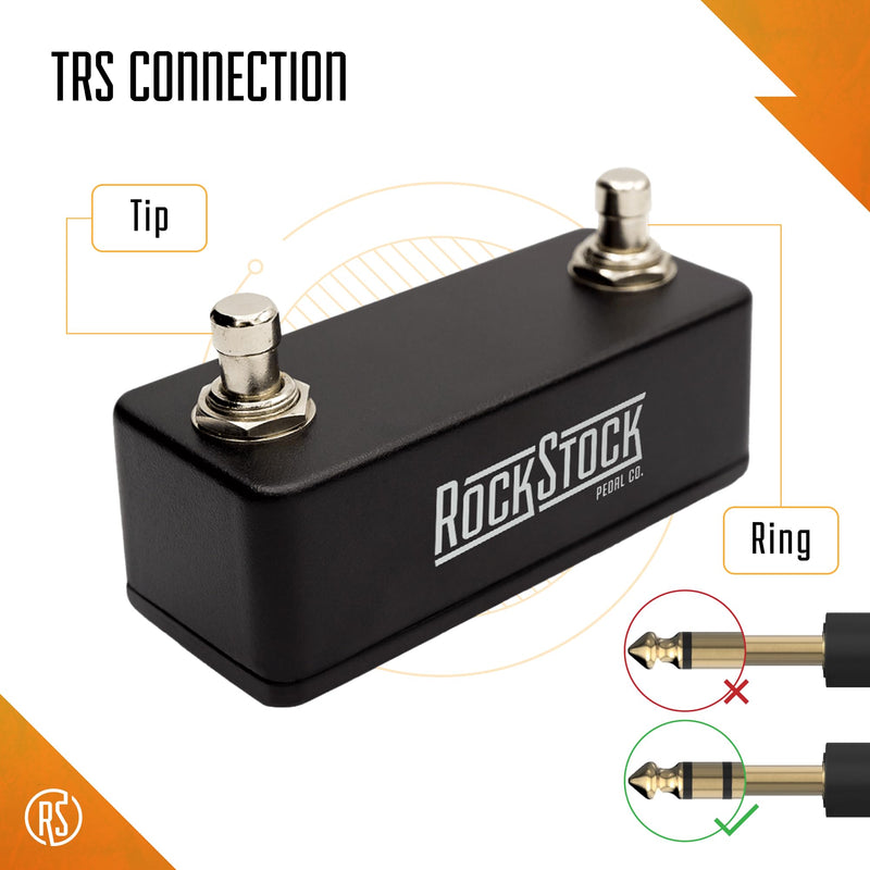 Dual Foot Switch Pedal - Versatile TRS Auxiliary Guitar Pedal - Expand Your Multi Effects Processor - Hand Wired and Built for the Road (Arctic White)
