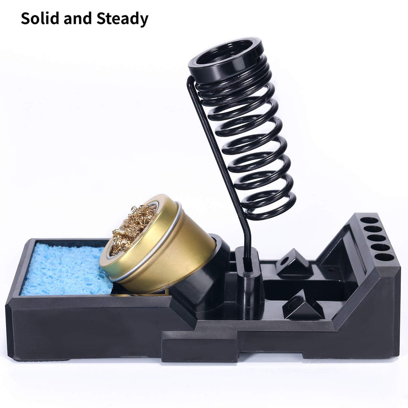 YIHUA X-4 Premium Soldering Iron Holder with Brass Wool, Cleaning Sponge and Soldering Tip Slots