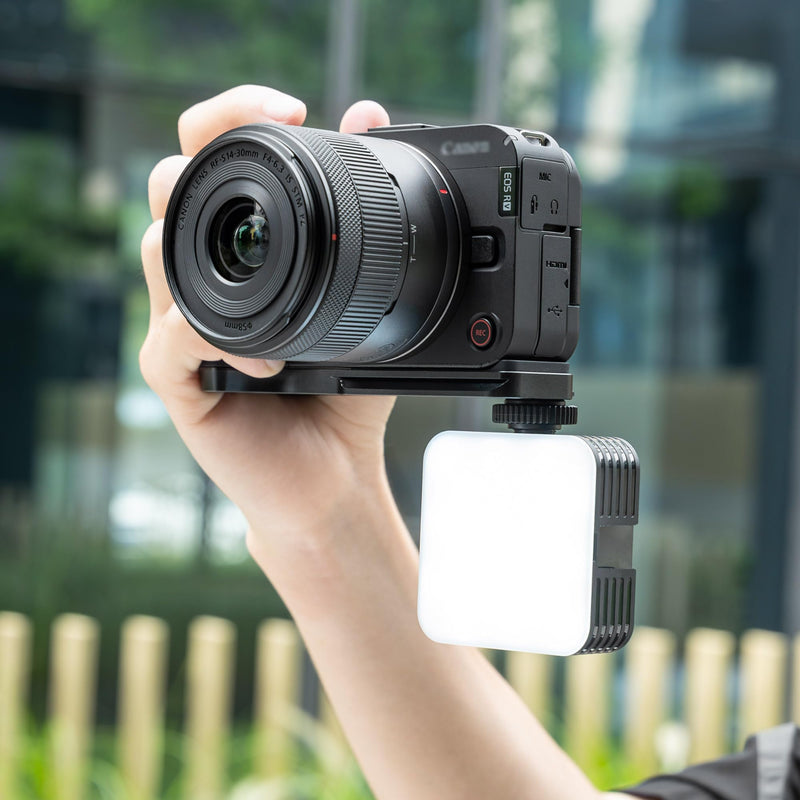 [AUSTRALIA] - JJC Metal Hand Grip L Bracket for Canon EOS R50 V Camera(Not for R50), R50V Handgrip with Cold Shoe Mount, Silicone Handle, Anti-Slip Pad, Arca Swiss Quick Release Plate & 1/4"-20 Tripod Hole, Black 