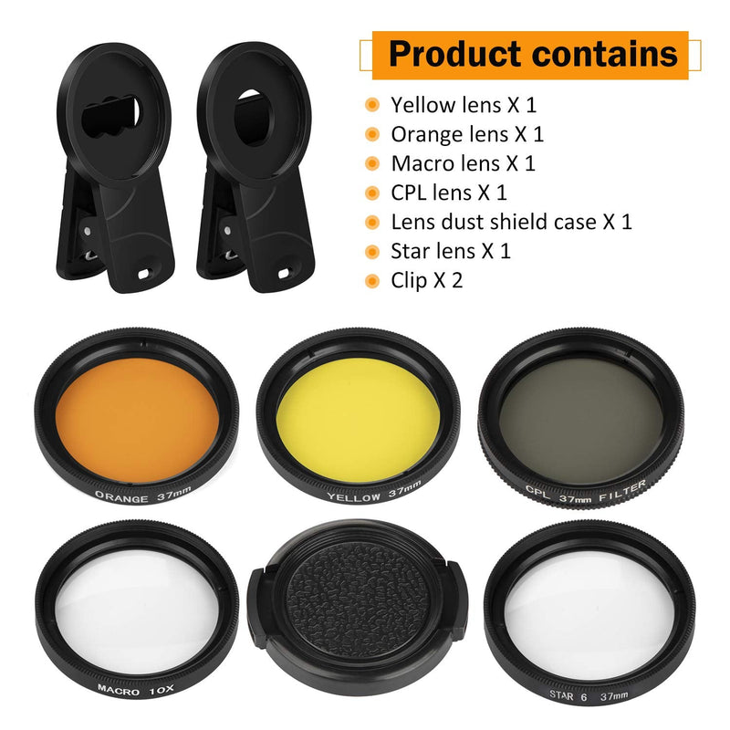 [AUSTRALIA] - Reef Coral Lens Phone Kits 5 Lenses Kit 1 Dust Shield Case 2 Lens Clips 