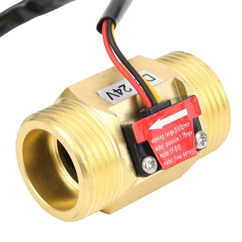 YFB10 Hall Flow Meter Switch G1in Water Flow Sensor Turbine Meter DC24V for Water Heater