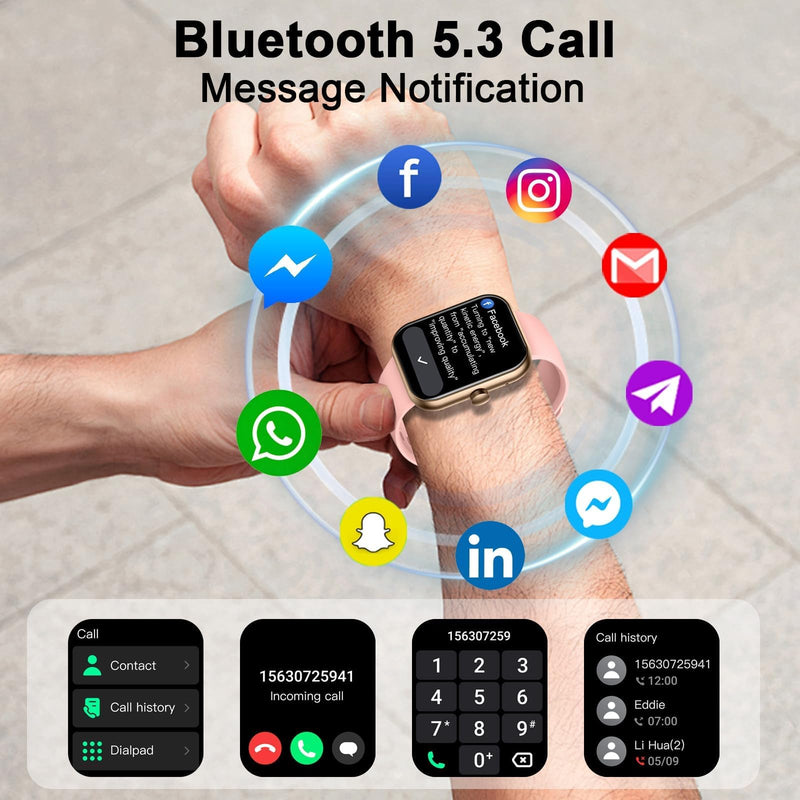 Smart Watch (Answer/Make Call), 2026 New Smartwatch for Women, 1.96" Fitness Watch with 112 Sport Mode/Pedometer/Calories/Sleep/Heart Rate Monitor, IP68 Waterproof Fitness Tracker for Android iOS