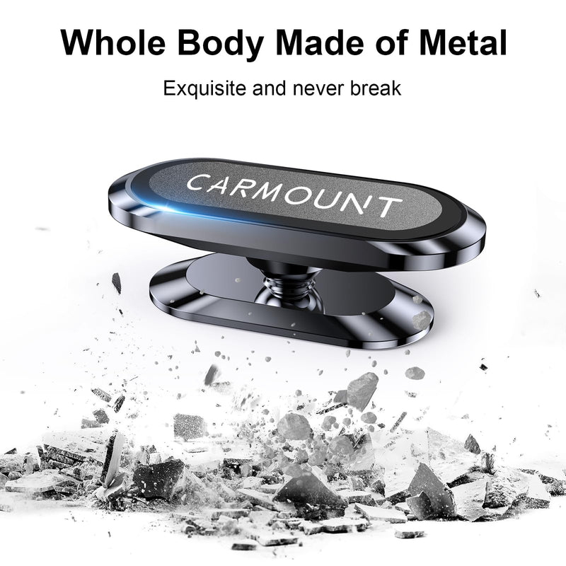 【2-Pack】 Magnetic Phone Holder for Car【Super Magnets】Carmount 2.0 Magnetic phone Mount【360°Rotation】Universal Dashboard Cell Phone Holders for Your Car Phone Mount for Car Mount for iPhone & All Car