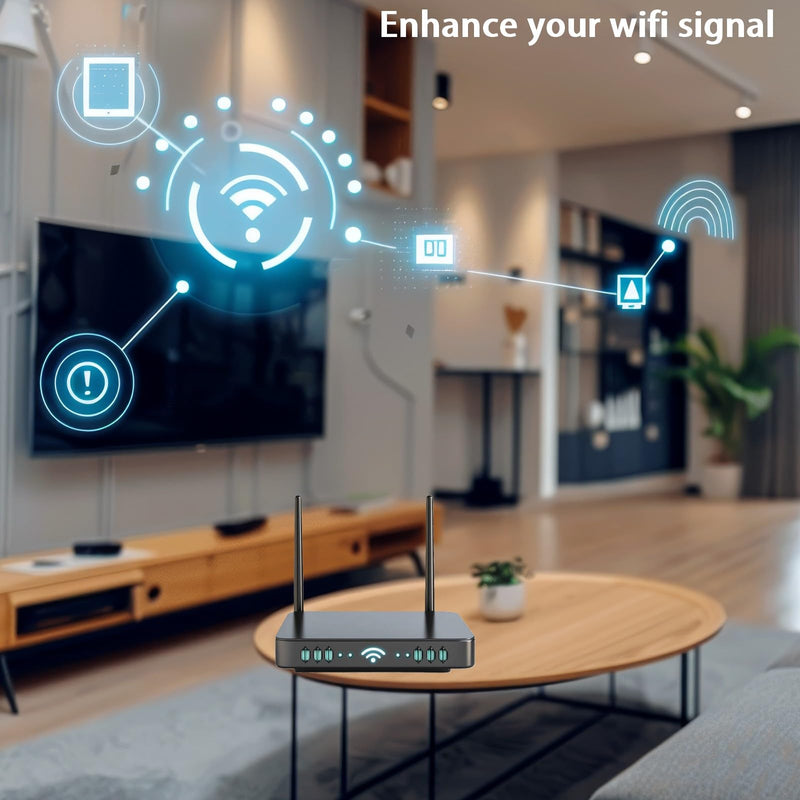 WiFi Antenna Dual Band 2.4GHz 5.8GHz MIMO 3dBi RP-SMA Connector Set of 2 Antenna for WLAN Router Wireless Network Card Security IP Camera Video Surveillance Monitor Bluetooth Antenna