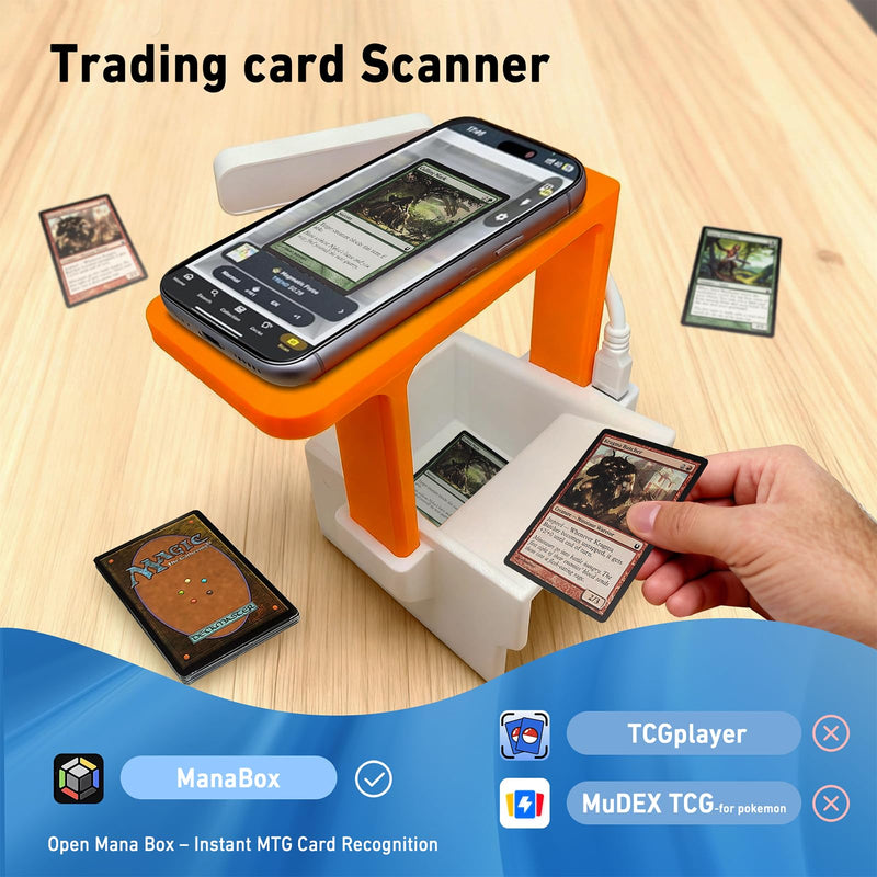 [AUSTRALIA] - Card Scanner - MTG Trading Card Standwith LED Light & Magnetic Base, Compatible with ManaBox App for Quick Scan & Price Check (Unsleeved Cards) 