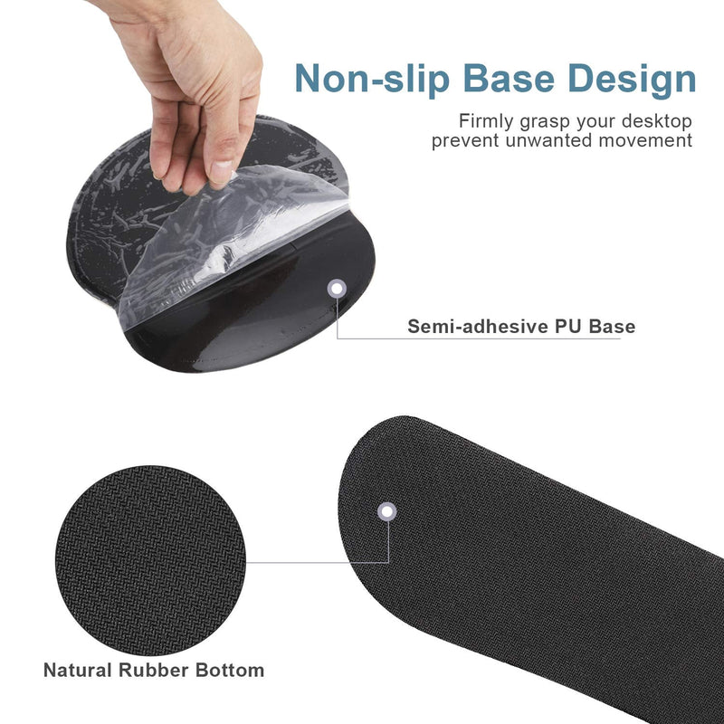 Keyboard Mouse Pad Wrist Rest, Gel Ergonomic Wrist Rest Support Mousepads Mat, Non Slip Rubber Base Wrist Support with Memory Foam for Laptop Computer Home Office Work, Durable & Comfortable, Cute Owl