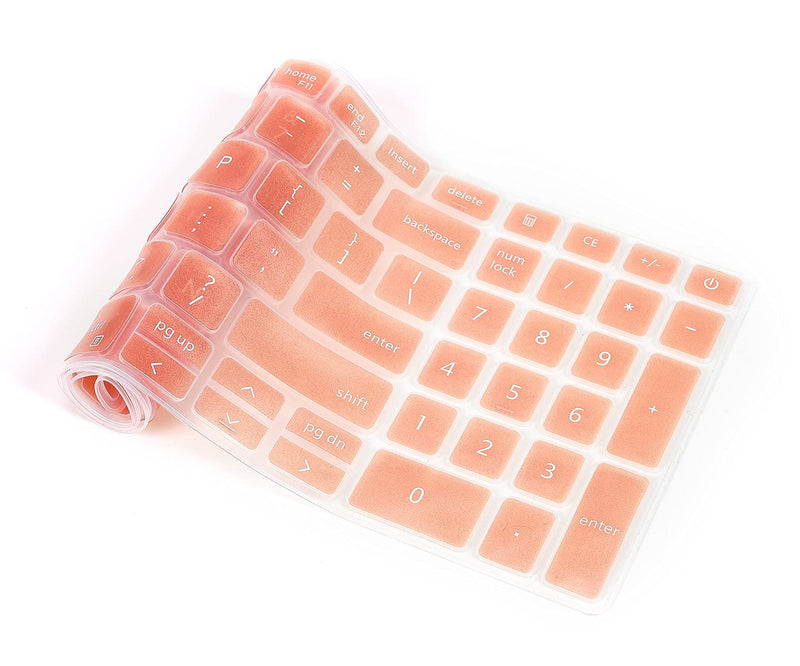 Keyboard Cover for 2021 New Dell Inspiron 15 3000 3501 3505 3502 5000 5501 5502 5505 5508 5584 5590 5593 5598, Dell Inspiron 17 7590 7591 7501 7506 7706 7790, 2021 2020 Dell Vostro 3000 5000,Rose Gold Rose Gold