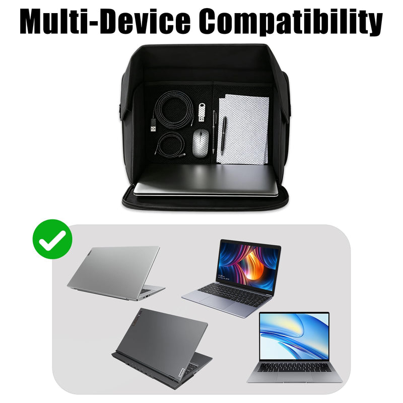 Laptop Sun Visor & Privacy Screen for 16" Laptop, Briefcase | Anti-glare, privacy screen, portable – perfect for outdoor work, travel, and protecting 16" laptop displays.