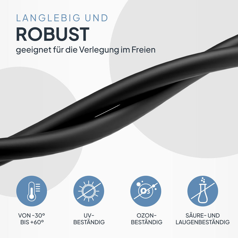 SEPO-Leitungen BC01 Balcony Power Station Cable - Female to Schuko Plug 2 m (IP44) Including 0% VAT According to § 12 Paragraph 3 UStG - AC Extension Cable for Inverter Deye, Envertech, TSUN, NEP 0% VAT - Cable 2 Meter