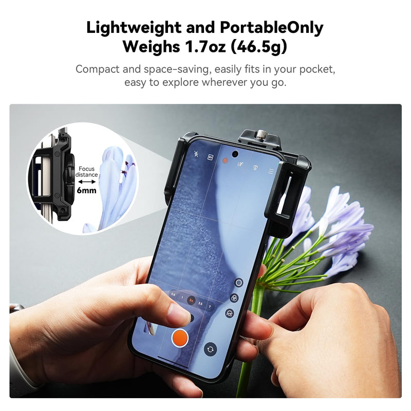 APEXEL Phone Microscope Lens, PhoneMicro 5 Series 150X Phone Micro Lens for Android/iPhone With LED Light/CPL/Universal Clip, Mini Pocket Microscope, Smartphone Camera Attachment for iPhone & Android. MS150 (150X)